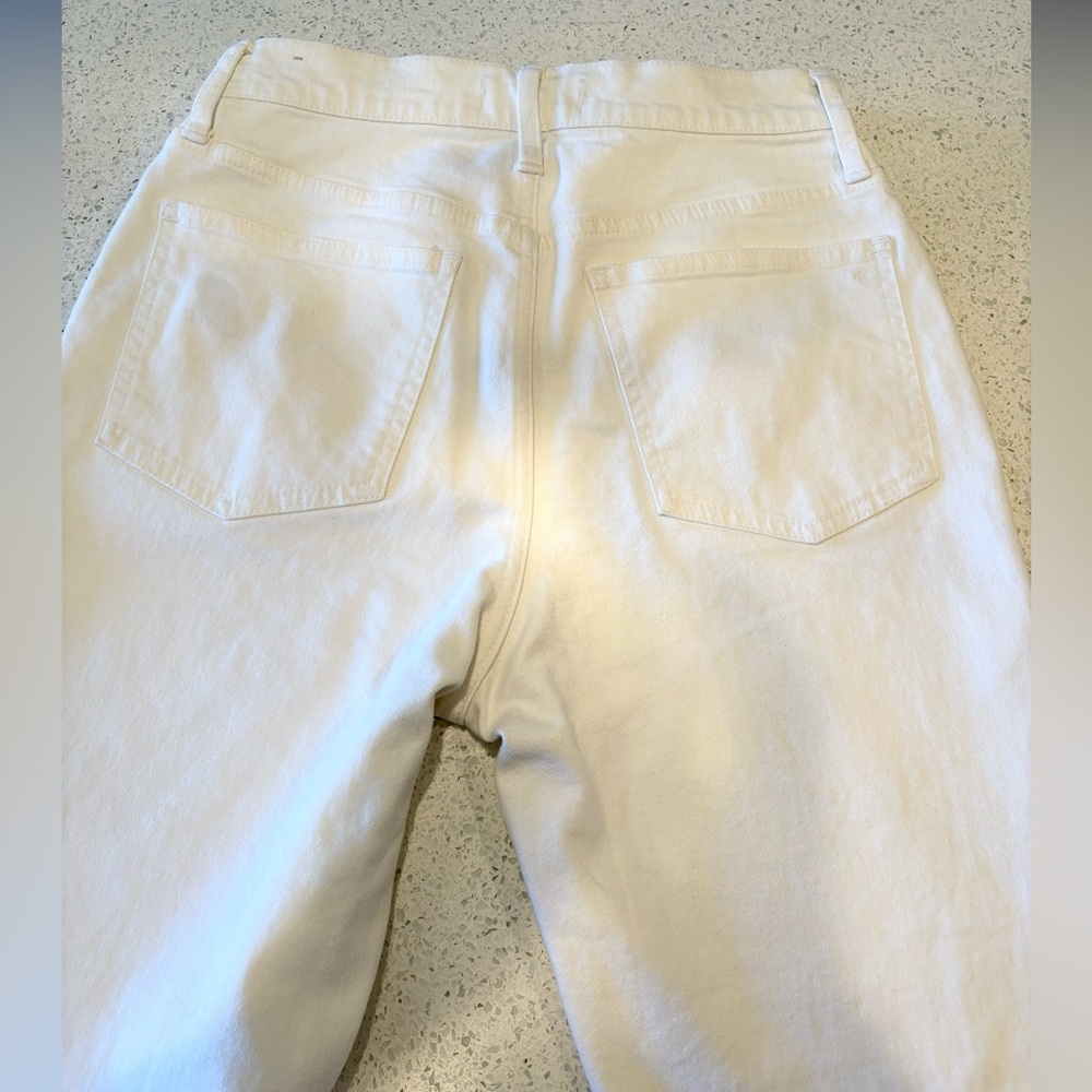 Hi Rise Straight Leg Ankle Length Jeans With Raw Hem The Perfect Vintage Jean - Picture 12 of 14